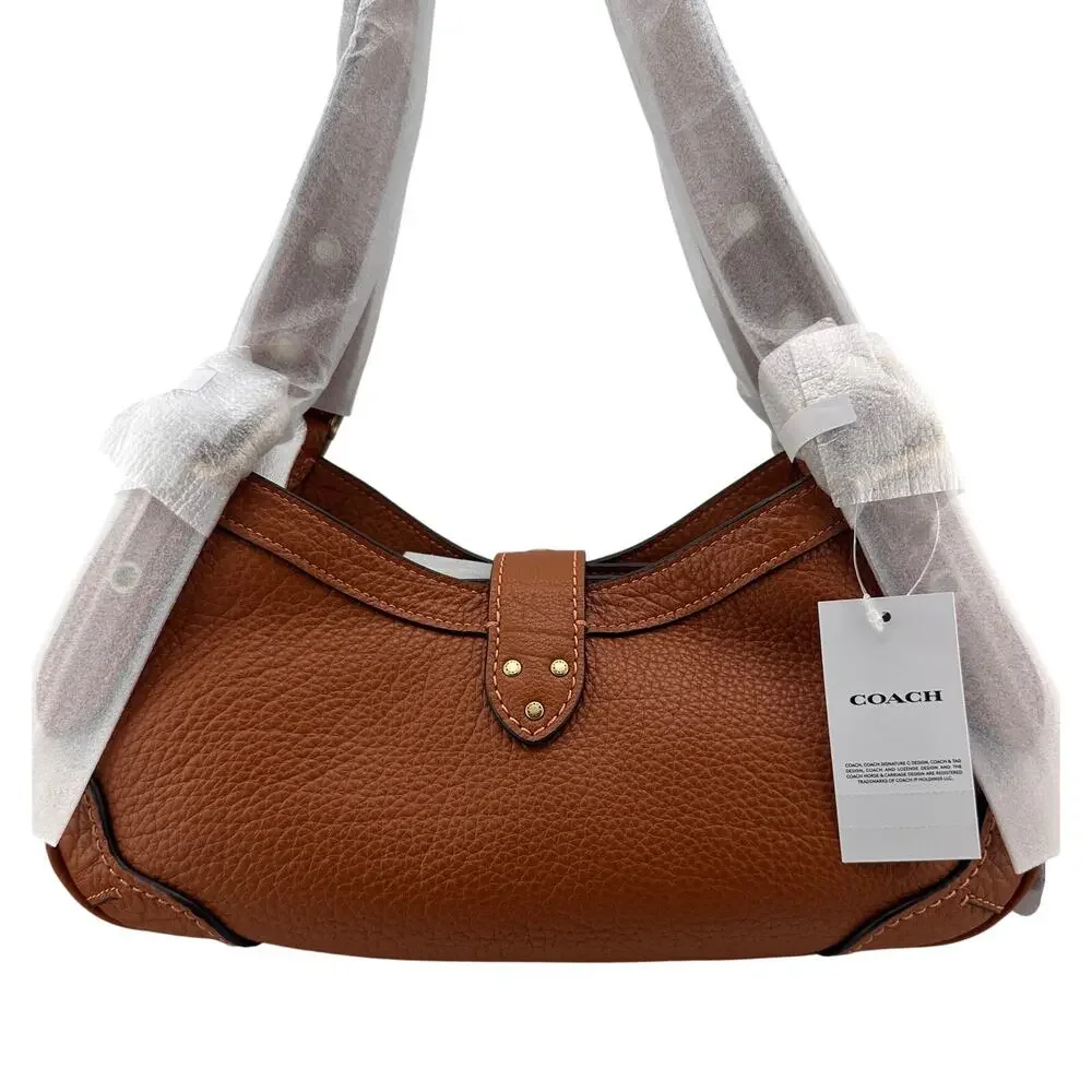 COACH Drifter Shoulder Bag 31; Amber Brown Brass